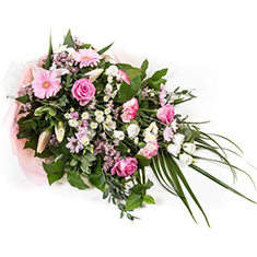 Pink &amp; White Funeral Sheaf
