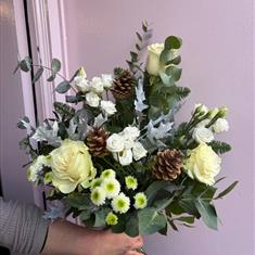 Frosted Pine Handtied Bouquet